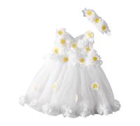 Wdbild Conjunto de disfraz de tul y diadema de flores para bebés, accesorios para sesión de fotos, regalos para recién nacidos, fotografía de recién nacidos, juego de fotografía de recién nacidos