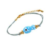 Wdbild Delicado patrón de peces, cadena trenzada de acero inoxidable, portátil, ajustable, varios diseños de peces de colores, talla única, como se describe