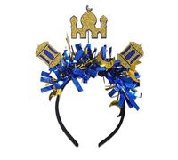 Wdbild Diadema Eid con temática de estrella y luna, decoración portátil para celebración, resistente y elegante, accesorio de moda, diadema Eid