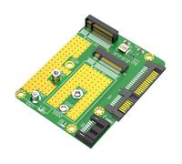 Wdbild Dos adaptadores de disco duro NGFF B a SATA3.0 de 2.5 pulgadas con soporte de marco de aluminio que convierten discos duros NGFF SATA3.0 a discos duros de 2.5 pulgadas