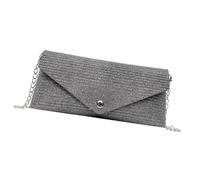 Wdbild Elegante bolso de hombro con correa de cadena, elegante bolso pequeño de piel sintética, esencial para viajes, trabajo, práctico bolso de mano de poliuretano, Black, One Size