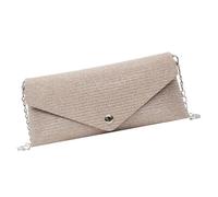 Wdbild Elegante bolso de hombro con correa de cadena, elegante bolso pequeño de piel sintética, esencial para viajes, trabajo, práctico bolso de mano de poliuretano, Gold, One Size