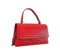 Wdbild Elegante y minimalista bolsa de hombro versátil y de poliuretano para uso diario para mujeres y hombres, Red