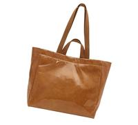 Wdbild Elegante y práctico bolso de hombro de PVC para axilas, bolso de compras para oficina, viajes y compras, bolso de hombro moderno para estudiantes universitarios, Khaki, One Size