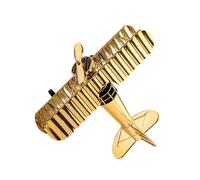 Wdbild Escultura de aviones galvanizada, modelo de avión plateado para coleccionistas y amantes de la decoración del hogar, acento elegante
