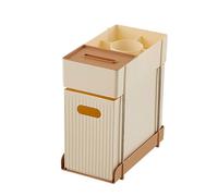 Wdbild Estante de almacenamiento de metal, organizador de libros, carrito multifuncional de 2 niveles para cocina, oficina, hogar