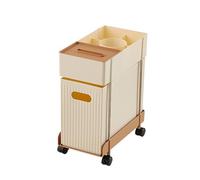 Wdbild Estante de almacenamiento de metal, organizador de libros, carrito multifuncional de 2 niveles para cocina, oficina, hogar