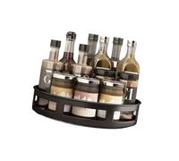 Wdbild Estante de almacenamiento para encimera, estante redondo ajustable para accesorios de cocina, baño, construcción de metal resistente, estante de almacenamiento de metal ajustable