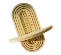 Wdbild Estante flotante para figuras de plantas, decoración bohemia de ratán, estantes de almacenamiento de madera, montados en regalo, flotantes