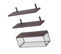 Wdbild Estantes de almacenamiento de madera para baño, ahorro de espacio, diseño resistente, estante flotante para decoración del hogar