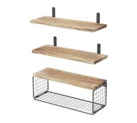 Wdbild Estantes de almacenamiento de madera para baño, ahorro de espacio, diseño resistente, estante flotante para decoración del hogar