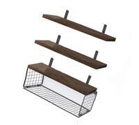 Wdbild Estantes de almacenamiento de madera para baño, ahorro de espacio, diseño resistente, estante flotante para decoración del hogar