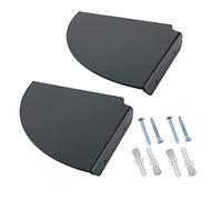Wdbild Estantes flotantes de esquina transparentes de 21 x 21 x 3 cm para dormitorio/cocina, estantería de esquina flotante de color negro