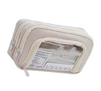 Wdbild Estuche para lápices de varias capas, bolsa de lápices de alta capacidad, organizador de marcadores, bolsas de suministros de arte, bolsa de cosméticos de viaje, cosméticos compactos, a