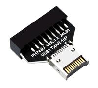 Wdbild Extensión de chasis USB tipo E de 20 pines a USB 19P, transferencia de datos para placas base de escritorio, adaptador USB tipo C frontal para PC, herramienta profesional de construcción de PC