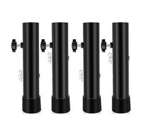 Wdbild Extensiones profesionales de patas de mesa de acero resistentes a la corrosión, mejoras para muebles, patas de goma antideslizantes, extensores de muebles