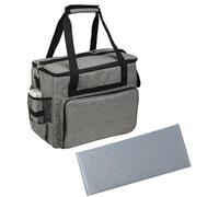 Wdbild Funda de transporte para máquina de coser, accesorios de costura, bolsa para máquina de coser con correa de hombro extraíble, gris