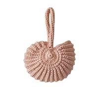 Wdbild Hoboes - Bolsos de mano para mujeres y niñas, tejido a mano, conchas marinas, bolsos de mano para mujer, bolsa de noche con asa superior, bolsas de regalo, conchas marinas tejidas a mano, a