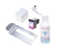 Wdbild Impresora de alimentos de mano con tecnología de inyección de tinta para personalizar postres y diseños de espuma de bebidas