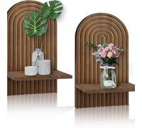 Wdbild Juego de 2 estantes colgantes de madera para exhibir libros, estante decorativo para plantas pequeñas, decoración de pared para dormitorio