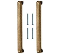 Wdbild Juego de 2 manijas de cajón de bronce amarillo para personalizar diseños de interiores y proyectos de cambio de imagen del hogar, pomos de puerta de estilo vintage
