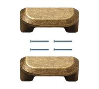 Wdbild Juego de 2 manijas de cajón de bronce amarillo para personalizar diseños de interiores y proyectos de cambio de imagen del hogar, pomos de puerta de estilo vintage