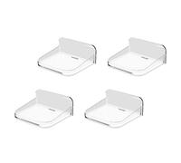 Wdbild Juego de 4 estantes flotantes transparentes de PET para decoración de monitores de bebé y altavoces, montaje en pared, fácil instalación