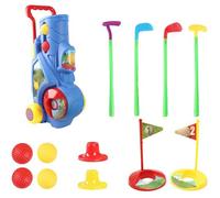Wdbild Juego de juguetes de golf con mango retráctil para niños, fácil almacenamiento, para interiores y exteriores, deportes, actividad, viajes, golf, juguete para niños