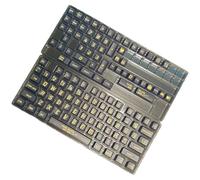 Wdbild Juego de teclas de 130 teclas en color negro subbed con calor que mejora la escritura para teclados mecánicos, teclas ergonómicas y cómodas