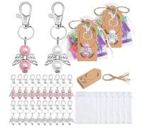 Wdbild Llaveros únicos con alas elegantes, colección de recuerdos para celebración con bolsas de organza