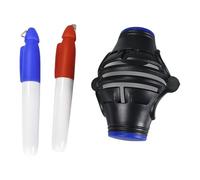 Wdbild Marcador de pelotas de golf de 3 líneas con 2 bolígrafos de color, herramienta de alineación de dibujo de línea de 360 grados, marcador de posicionamiento de putt, herramienta duradera de