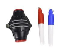 Wdbild Marcador de pelotas de golf de 3 líneas con 2 bolígrafos de color, herramienta de alineación de dibujo de línea de 360 grados, marcador de posicionamiento de putt, herramienta duradera de