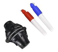 Wdbild Marcador de pelotas de golf de 3 líneas con 2 bolígrafos de color, herramienta de alineación de dibujo de línea de 360 grados, marcador de posicionamiento de putt, herramienta duradera de