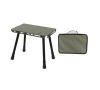 Wdbild Mesa de camping 2 en 1, taburete de aleación de aluminio, mesa plegable práctica para camping, picnic, pesca, barbacoa