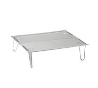 Wdbild Mesa de camping plegable de aluminio para exteriores con bolsa de transporte, portátil, ultraligera, para barbacoa, senderismo, pesca, montañismo