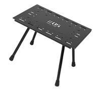 Wdbild Mesa de metal ajustable de aleación de aluminio, escritorio de camping al aire libre, silla plegable portátil para fiesta, jardín, picnic, barbacoa