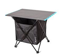 Wdbild Mesa plegable de aleación de aluminio para exteriores, mesa plegable portátil para senderismo, conducción, viajes
