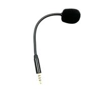 Wdbild Micrófono desmontable de 3,5 mm para auriculares HS35 HS45 Gamings, mejora la transmisión de voz, cubierta resistente al viento, micrófono ABS