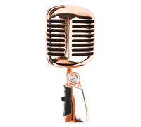 Wdbild Micrófono vocal dinámico vintage con aspecto de metal antiguo para actuaciones escénicas y micrófono de canto