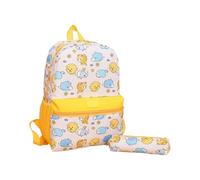 Wdbild Mochila escolar, mochila de dibujos animados y estuches para bolígrafos, práctica mochila escolar para niños y niñas con gran capacidad y correa ajustable, Amarillo, Talla única