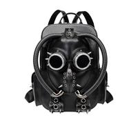 Wdbild Mochilas punk con remaches casuales para hombres y mujeres, bolsa para laptop, viajes, senderismo, camping, viajes