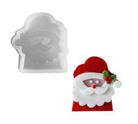 Wdbild Moldes para velas de Papá Noel, molde de silicona para velas 3D, molde de silicona de Papá Noel para hacer velas de pilar y proyectos de arcilla