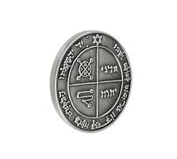 Wdbild Moneda de sellado de aleaciones de estilo antiguo, rey Salomón, Júpiter, para meditaciones, protección espiritual y atracción de riquezas, moneda de talismanes místicos