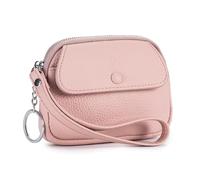 Wdbild Monedero elegante y portátil para hombres y mujeres, llavero, bolsa de dinero, bolsillo para cambio, cartera sólida para uso diario, Pink, 13*3*10.5CM