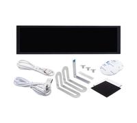 Wdbild Monitor secundario de aluminio de 9.2 pulgadas, delgado USB, visualización de datos de computadora, control de pantalla táctil, pantalla secundaria USB para PC