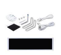 Wdbild Monitor secundario de aluminio de 9.2 pulgadas, delgado USB, visualización de datos de computadora, control de pantalla táctil, pantalla secundaria USB para PC