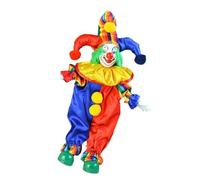 Wdbild Muñecas artísticas coloridas de payaso de porcelana sonriente con articulaciones móviles para decoración única del hogar y ocasión festiva