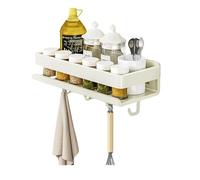 Wdbild Organizadores ajustables montados en la pared, solución de almacenamiento eficiente de espacio, portátil para suministros de cocina, accesorios de baño, organizadores de cocina que ahorran