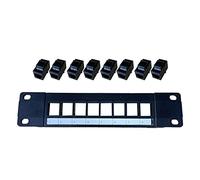 Wdbild Panel de 8 puertos Cat6 10G 1U Panel UTP 19 pulgadas para montaje en pared o bloque de montaje en rack para Cat6