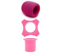 Wdbild Paquete de 3 micrófonos de espuma antideslizantes, a prueba de polvo, fundas de esponjas para cantantes y podcasters, micrófonos, anillos antideslizantes
